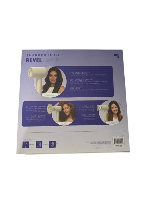 NWB Sharper Image Revel Hair Dryer Light Gray 3 pcs available main image 5